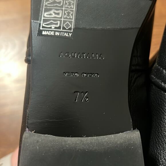 Aquatalia Revy Black Leather Loafers Size Women's 7.5 - Picture 8 of 8